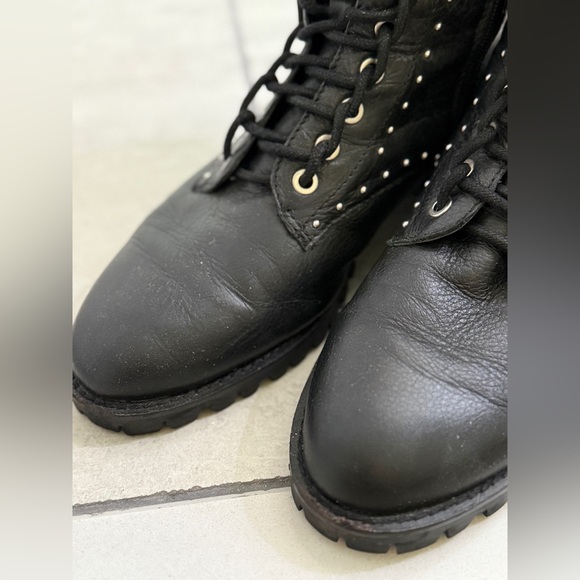 Rebecca Minkoff - Black Studded Leather Ankle Boots - size 8.5 - Picture 3 of 11